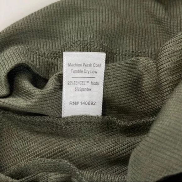 Marine Layer Short Sleeve Tee Womens Small Olive Green Lexi Twist Front Top NWT - Picture 5 of 8